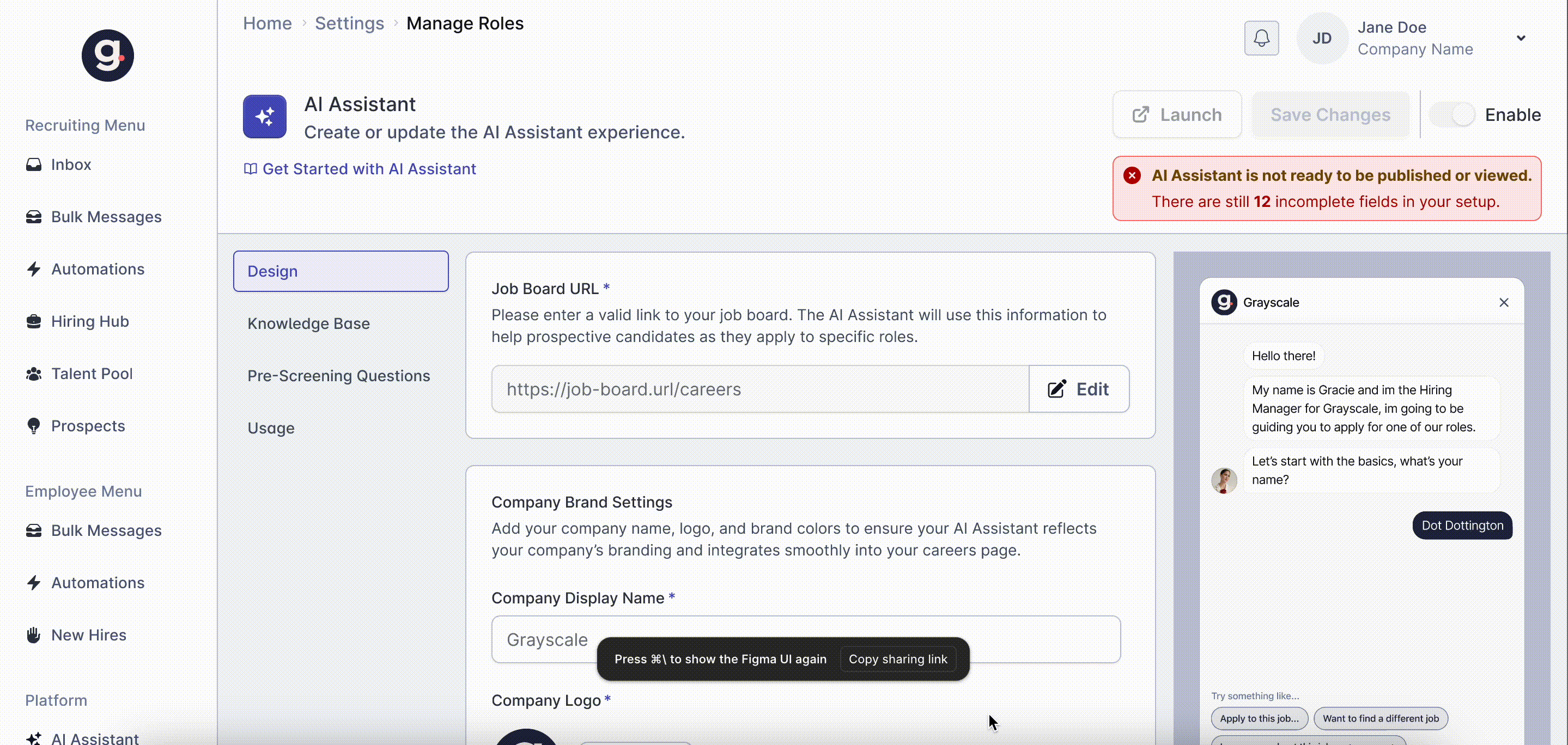 Self-service Gracie configuration demo